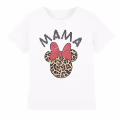 Disney Childrens/Kids Mama Minnie Mouse Leopard Print Mothers Day T-Shirt - 7-8 Years, White