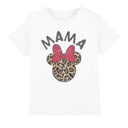 Disney Childrens/Kids Mama Minnie Mouse Leopard Print Mothers Day T-Shirt - 9-10 Years, White