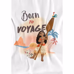 Moana Childrens/Kids Born To Voyage T-Shirt - 12-13 Years, White