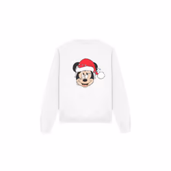 Disney Unisex Adult Mickey Mouse Christmas Lights Wrap Sweatshirt - S, White