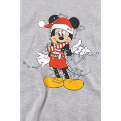 Disney Unisex Adult Mickey Mouse Christmas Lights Sweatshirt - L, Sport Heather