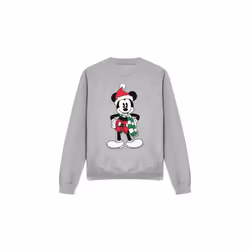 Disney Unisex Adult Mickey Mouse Tartan Christmas Sweatshirt - XXL, Sport Heather