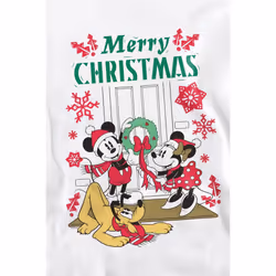 Disney Unisex Adult Mickey & Minnie Mouse Wreath Christmas Sweatshirt - XXL, White