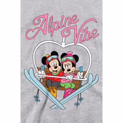 Disney Unisex Adult Alpine Vibes Mickey Mouse Sweatshirt - L, Sport Heather