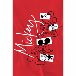 Disney Unisex Adult Mickey Mouse Geometric Shapes Sweatshirt - XXL, Red