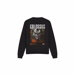 Marvel Unisex Adult X-Men Colossus Infographic Sweatshirt - M, Black