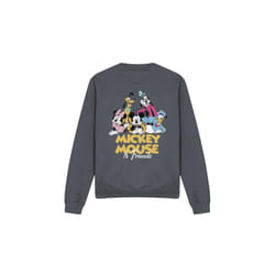 Disney Unisex Adult Mickey Mouse Friends Sweatshirt - S, Charcoal