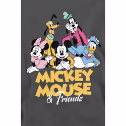 Disney Unisex Adult Mickey Mouse Friends Sweatshirt - XL, Charcoal