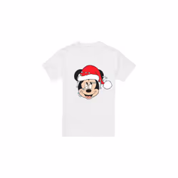 Disney Mens Mickey Mouse Christmas Lights Wrap T-Shirt - S, White