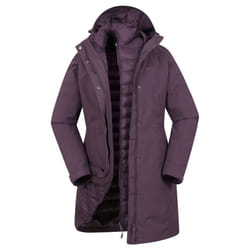 Mountain Warehouse Womens/Ladies Alaskan Long 3 In 1 Jacket - 8 UK, Dark Purple