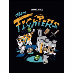 Minecraft Team Fighters Framed Canvas Print