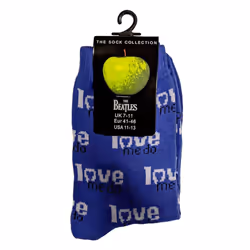 The Beatles Unisex Adult Love Me Do Socks - 7 UK-11 UK, Blue