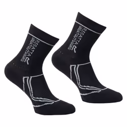 Regatta Great Outdoors Childrens/Kids 2 Season Coolmax Trek & Trail Socks - 10-12 Child UK, Black/Dark Steel