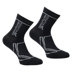 Regatta Great Outdoors Childrens/Kids 2 Season Coolmax Trek & Trail Socks - 10-12 Child UK, Black/Dark Steel