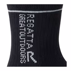 Regatta Great Outdoors Childrens/Kids 2 Season Coolmax Trek & Trail Socks - 10-12 Child UK, Black/Dark Steel