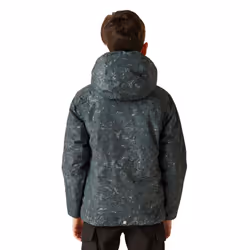 Regatta Childrens/Kids Volcanics VIII Terrain Print Reflective Waterproof Jacket - 3-4 Years, Seal Grey