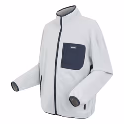 Regatta Mens Frankie Full Zip Fleece Jacket - XXL, Silver Grey/Navy
