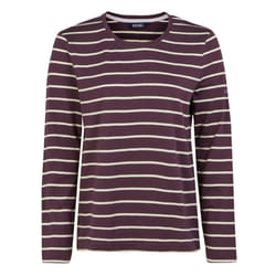 Regatta Womens/Ladies Federica II Stripe Long-Sleeved T-Shirt - 8 UK, Deep Plum/Light Vanilla