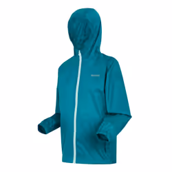 Regatta Great Outdoors Childrens/Kids Pack It Jacket III Waterproof Packaway Black - 5-6 Years, Exotic Plume/Icy Morn