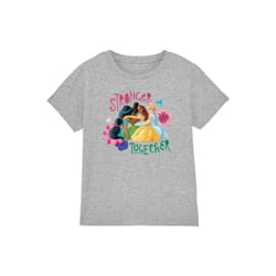 Disney Princess Childrens/Kids Stronger Together Jasmine, Tiana And Belle T-Shirt - 3-4 Years, Sport Heather