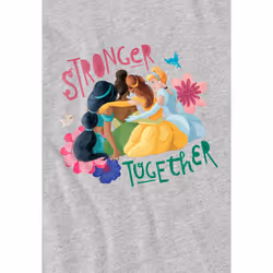 Disney Princess Childrens/Kids Stronger Together Jasmine, Tiana And Belle T-Shirt - 12-13 Years, Sport Heather