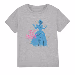 Cinderella Childrens/Kids Turn Up Your Magic T-Shirt - 9-10 Years, Sport Heather