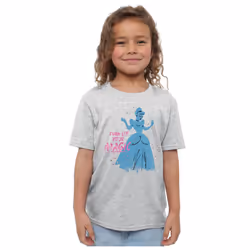Cinderella Childrens/Kids Turn Up Your Magic T-Shirt - 9-10 Years, Sport Heather