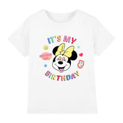 Disney Childrens/Kids It's My Birthday Minnie Mouse T-Shirt - 12-13 Years, White