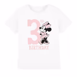 Disney Childrens/Kids Minnie Mouse 3rd Birthday T-Shirt - 5-6 Years, White