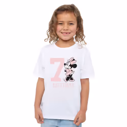 Disney Childrens/Kids Minnie Mouse 7th Birthday T-Shirt - 3-4 Years, White