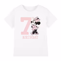 Disney Childrens/Kids Minnie Mouse 7th Birthday T-Shirt - 9-10 Years, White