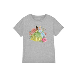 Disney Princess Childrens/Kids In The Garden Tiana And Cinderella T-Shirt - 12-13 Years, Sport Heather