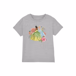 Disney Princess Childrens/Kids In The Garden Tiana And Cinderella T-Shirt - 3-4 Years, Sport Heather