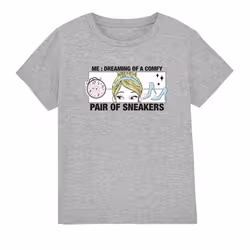 Cinderella Childrens/Kids Dreaming Of Comfy Sneakers T-Shirt - 5-6 Years, Sport Heather