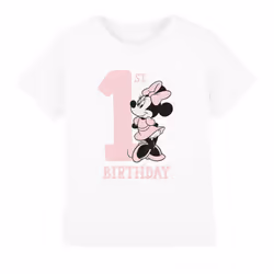 Disney Childrens/Kids Minnie Mouse 1st Birthday T-Shirt - 12-13 Years, White