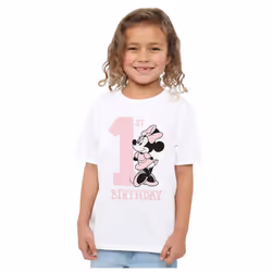 Disney Childrens/Kids Minnie Mouse 1st Birthday T-Shirt - 9-10 Years, White