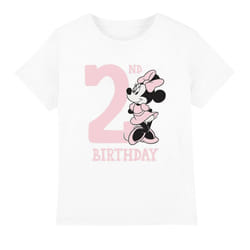 Disney Childrens/Kids Minnie Mouse 2nd Birthday T-Shirt - 3-4 Years, White