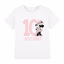 Disney Childrens/Kids Minnie Mouse 10th Birthday T-Shirt - 9-10 Years, White