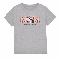 Disney Childrens/Kids Number 1 Mum Minnie Mouse Mothers Day T-Shirt - 12-13 Years, Sport Heather