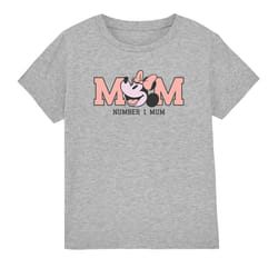 Disney Childrens/Kids Number 1 Mum Minnie Mouse Mothers Day T-Shirt - 9-10 Years, Sport Heather