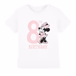 Disney Childrens/Kids Minnie Mouse 8th Birthday T-Shirt - 12-13 Years, White