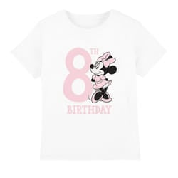 Disney Childrens/Kids Minnie Mouse 8th Birthday T-Shirt - 3-4 Years, White