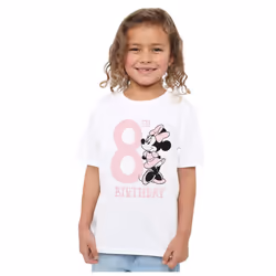 Disney Childrens/Kids Minnie Mouse 8th Birthday T-Shirt - 3-4 Years, White