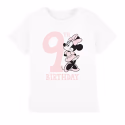 Disney Childrens/Kids Minnie Mouse 9th Birthday T-Shirt - 12-13 Years, White