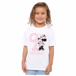 Disney Childrens/Kids Minnie Mouse 9th Birthday T-Shirt - 12-13 Years, White