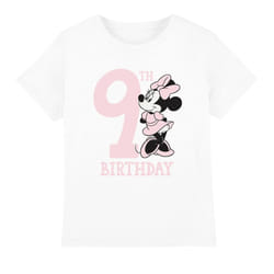 Disney Childrens/Kids Minnie Mouse 9th Birthday T-Shirt - 3-4 Years, White