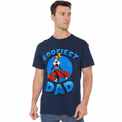 Disney Mens Goofiest Dad Goofy T-Shirt - XL, Navy