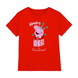 Peppa Pig Childrens/Kids Present Christmas T-Shirt - 12-13 Years, Red