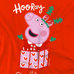 Peppa Pig Childrens/Kids Present Christmas T-Shirt - 12-13 Years, Red