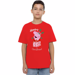 Peppa Pig Childrens/Kids Present Christmas T-Shirt - 12-13 Years, Red